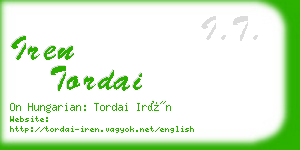 iren tordai business card